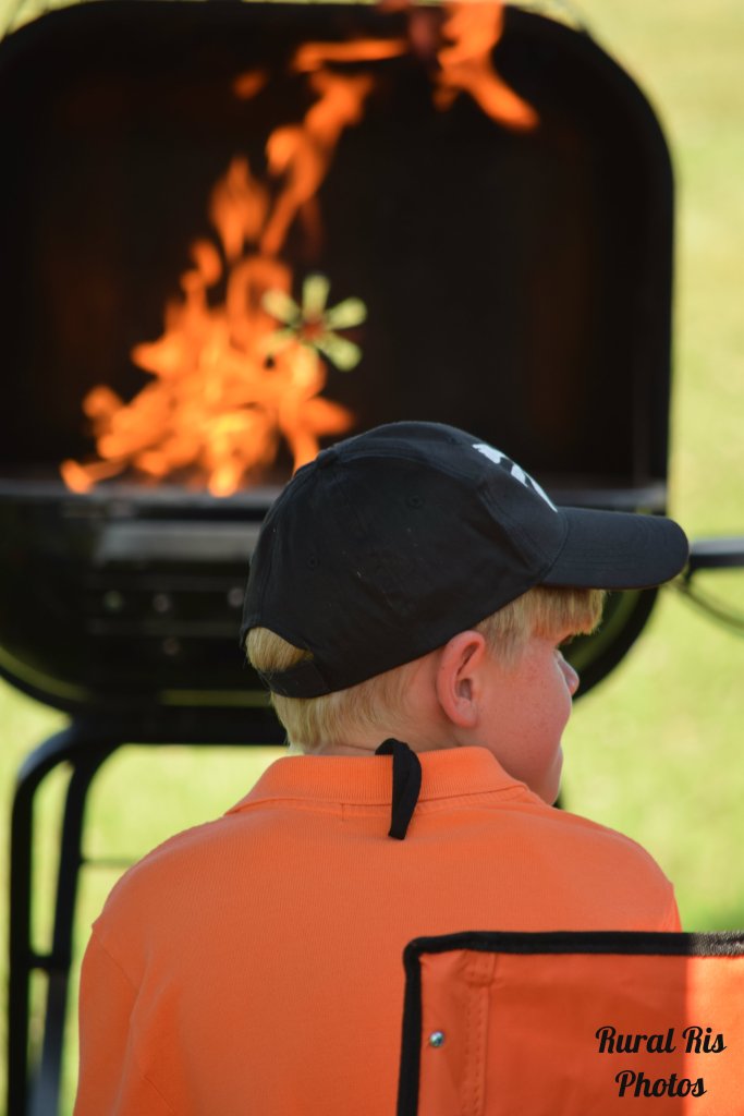 Waiting for the coals